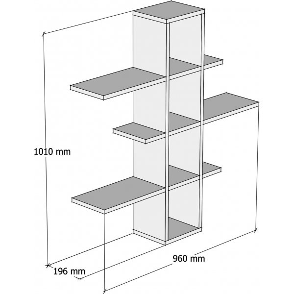 Ardo wandplank - Walnoot/wit Ardo wandplank - Walnoot/wit