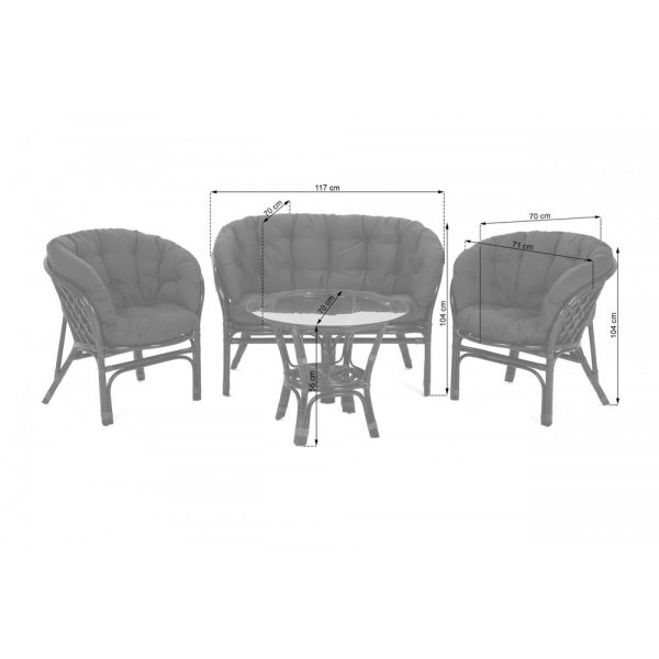 Bahamas loungegrupp - Brun/gr