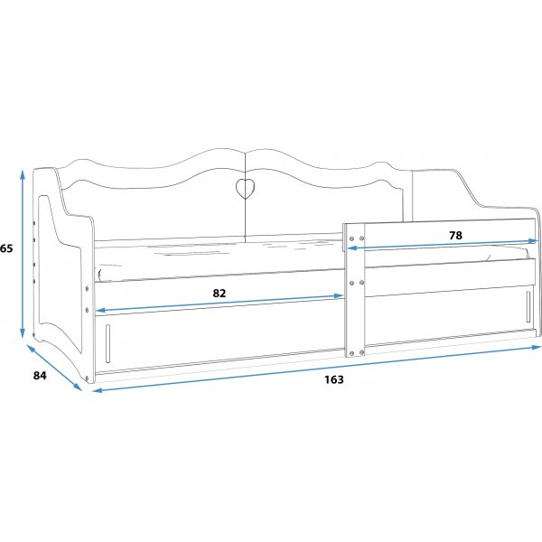 Julia barns�ng 80 x 160 cm - Vit