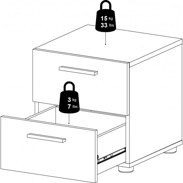 Chevet Pepe - Frêne noir Chevet Pepe - Frêne noir