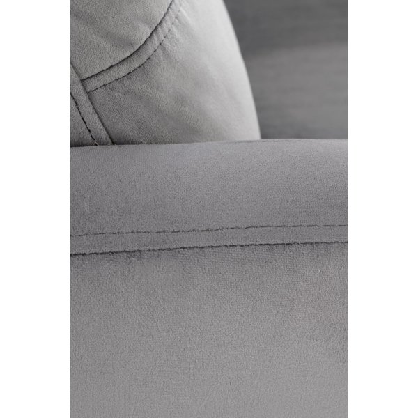Reclinerfåtölj i grå sammet ställbar Reclinerfåtölj i grå sammet ställbar