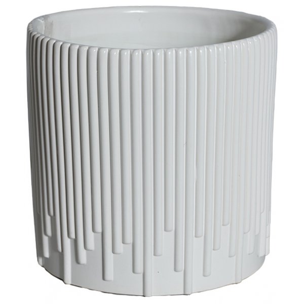Kruka Stavar H19 cm - Vit