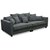 Brandy Lounge 4-sits soffa XL - Mrkgr + Mbelvrdskit fr textilier