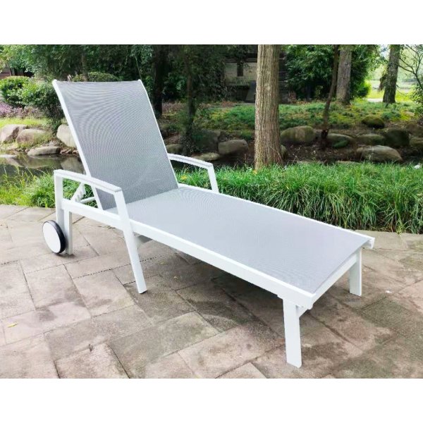 Lena solsäng - Vit / Grå Lena solsäng - Vit / Grå