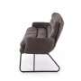 Gerda XL soffa - Mrk gr/svart