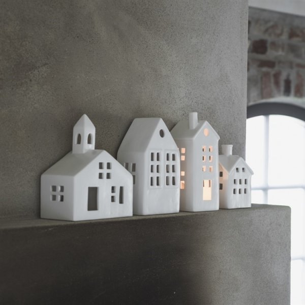 Kleine stadslantaarn - Wit