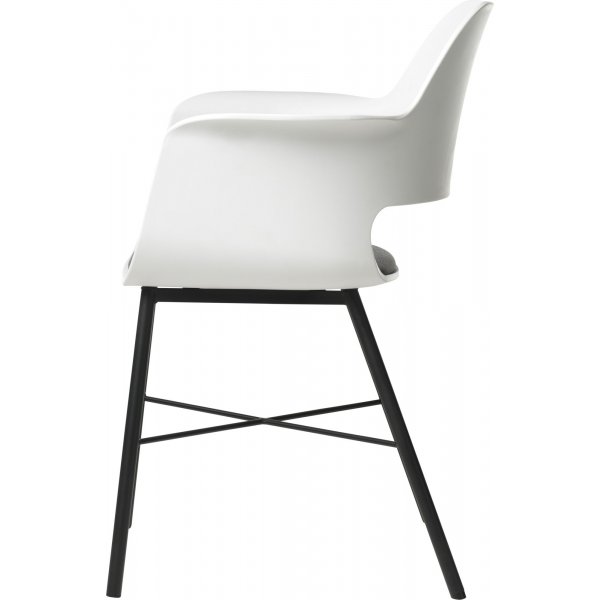 Roma vit karmstol med sittdyna