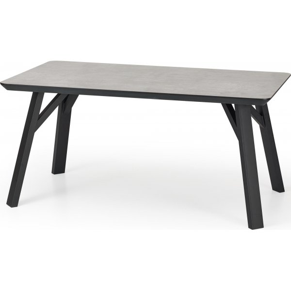 Table à manger Jaden 160 cm - Noir/motif béton Table à manger Jaden 160 cm - Noir/motif béton