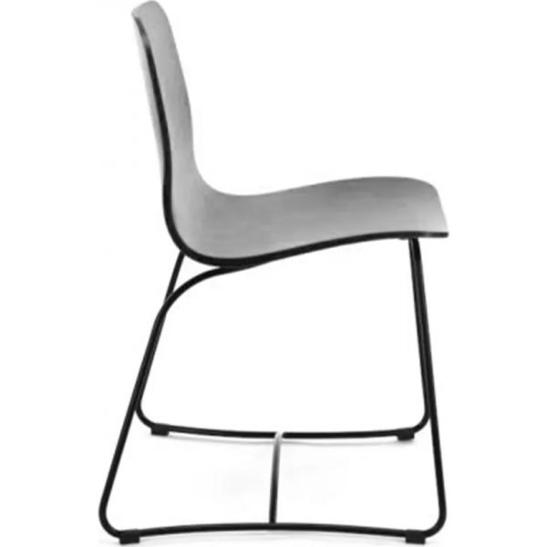 Chaise de salle  manger Hips avec base en mtal - Couleur de sige en option