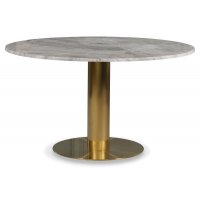 Empire matbord - Silver Diana marmor Ø130 cm / Borstad mässing