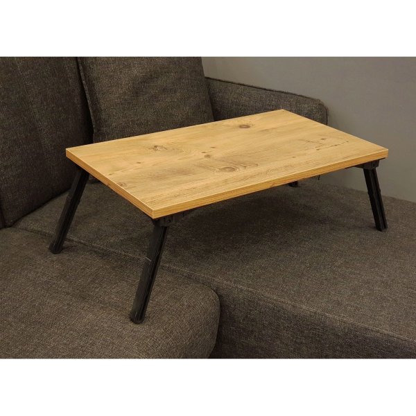 Gus laptoptafel 60x35 cm - Grenen/zwart Gus laptoptafel 60x35 cm - Grenen/zwart