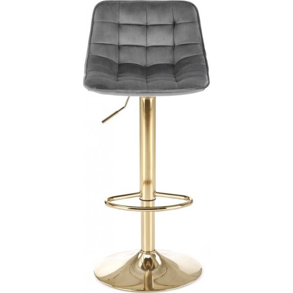 Barstol gr sammet guldig fot hj och snkbar