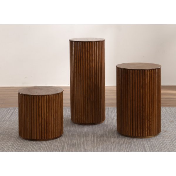 Table d'appoint Cylindre 40 cm - Noyer