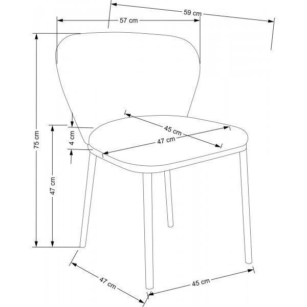 Cadeira matstol 518 - Cream
