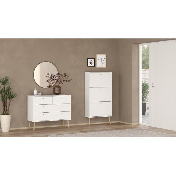 Bodo Byrå 2 + 2 lådor - Vit Bodo Byrå 2 + 2 lådor - Vit