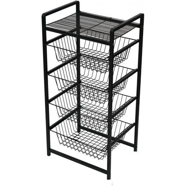 Etagre corbeille en fil Merlin - Noir