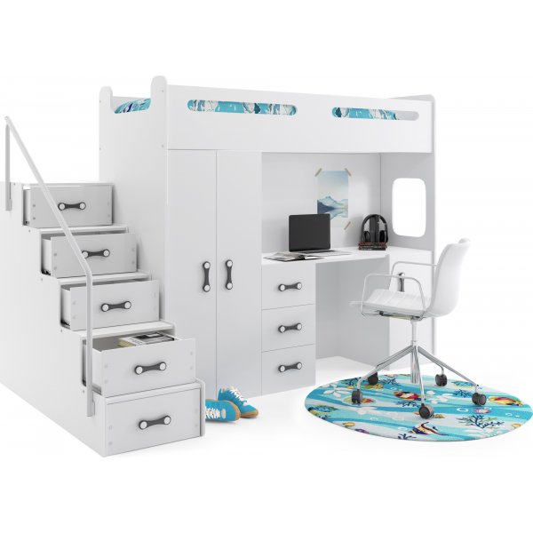 Max lofts�ng med skrivbord 80 x 200 cm - Valfri f�rg