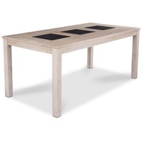 Jasmine matbord - Ljus ek / Svart Granit Jasmine matbord - Ljus ek / Svart Granit