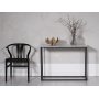 Shanghai konsolbord 100 x 35 cm - Ljus marmorimitation/svart