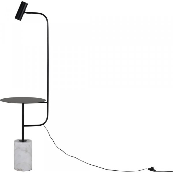 Malsta bordslampa - Vit marmor/svart