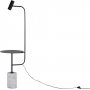 Malsta bordslampa - Vit marmor/svart