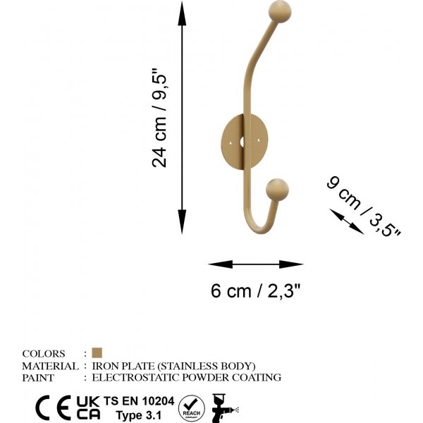 Cintre Rhino - Doré Cintre Rhino - Doré