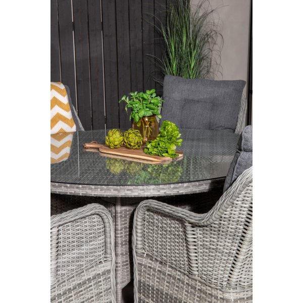 Volta utematgrupp med 6 st Vikelund stolar - Grå Volta utematgrupp med 6 st Vikelund stolar - Grå