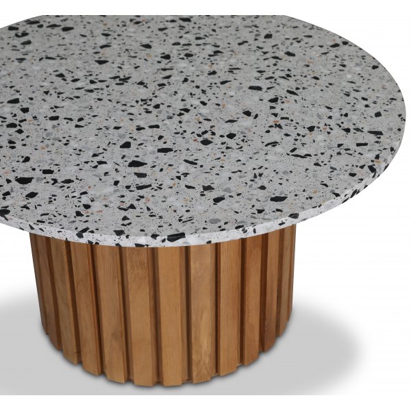 Table Basse Sumo Ø85 - Chêne / Terrazzo Cosmos Table Basse Sumo Ø85 - Chêne / Terrazzo Cosmos