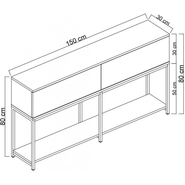 Buffet Lord - Blanc/argent Buffet Lord - Blanc/argent