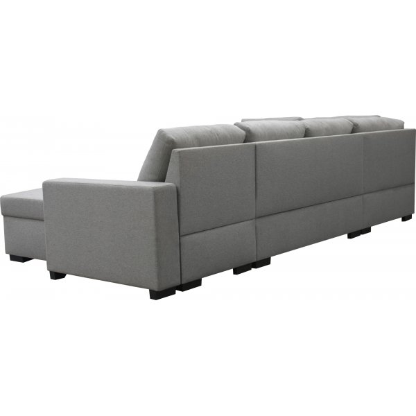 Soffa 309 cm ljusgrå - Solna + Fläckborttagare för möbler Soffa 309 cm ljusgrå - Solna + Fläckborttagare för möbler