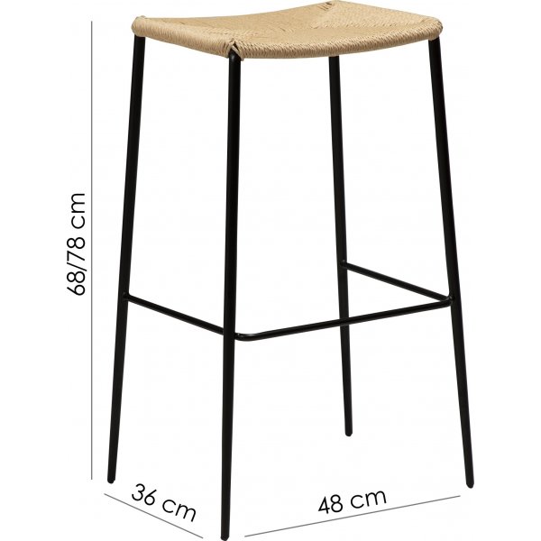 Stiletto barpall - Beige/svart