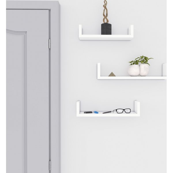 Yasmine wandplank - Wit Yasmine wandplank - Wit