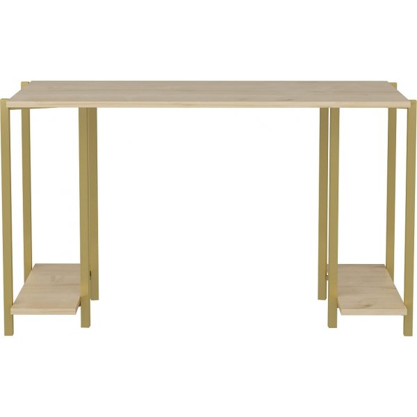 Academy skrivbord 125,2 x 60 cm - Guld/ek Academy skrivbord 125,2 x 60 cm - Guld/ek