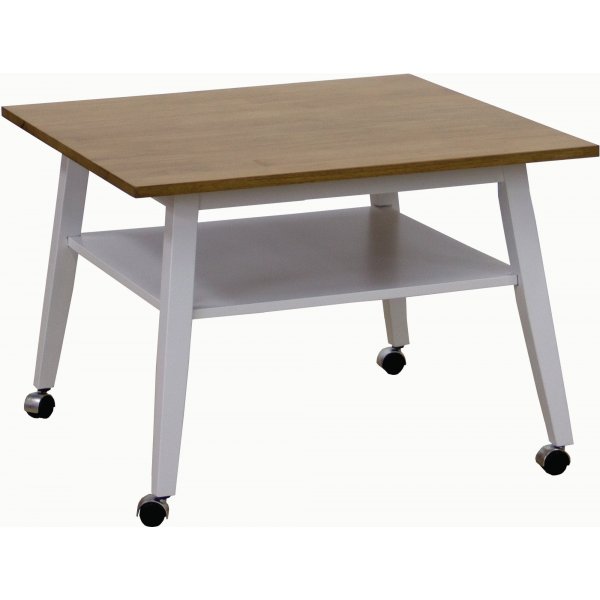 Table basse Sara 80 - Blanc/Teinté chêne Table basse Sara 80 - Blanc/Teinté chêne