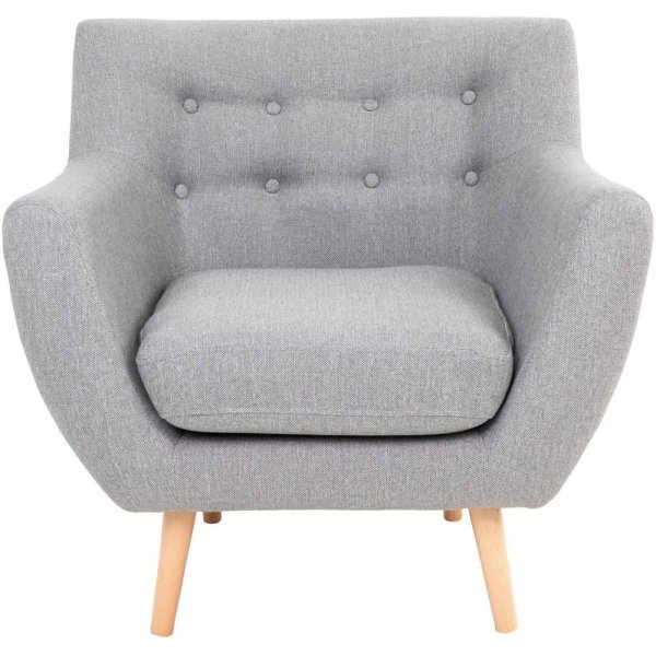 Monte Fåtölj - Ljusgrå/bok Monte Fåtölj - Ljusgrå/bok