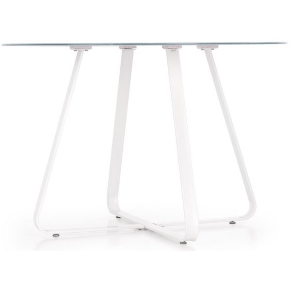 Raphael runt matbord 115 cm - Vit (Glas) / Metall Raphael runt matbord 115 cm - Vit (Glas) / Metall