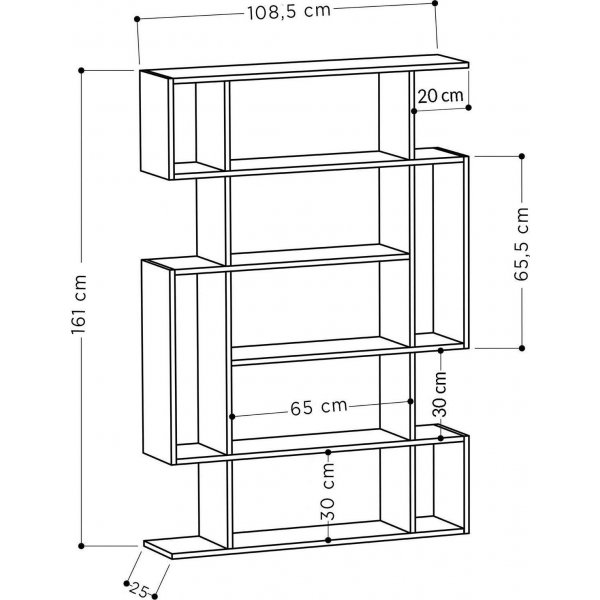 Bibliothque Mito - Anthracite/sude clair