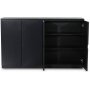 Level sideboard i svartbetsad ek med slta drrar 140 cm