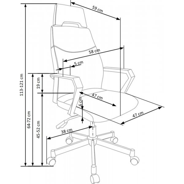 Chaise de bureau Saint - Gris