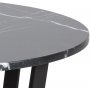 Amble runt matbord Ø110 cm - Svart/marmor