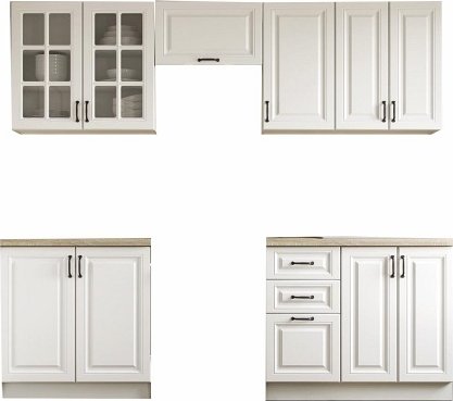 Elizabeth komplett k�k 240 cm - Mattvit/vit/sonoma ek