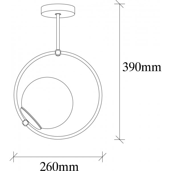 Plafonnier Dolly 3901 - Noir/blanc