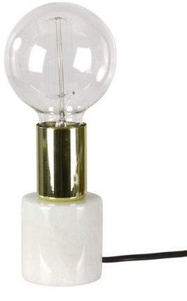 Bordslampa Stensj - Vit marmor / Mssing