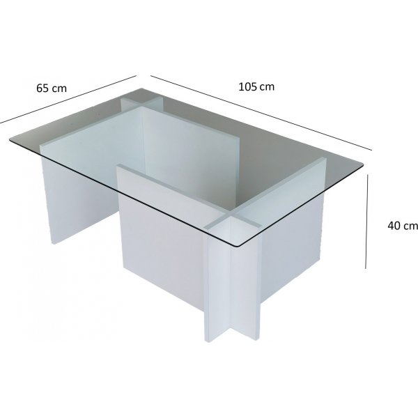 Table basse Escape 105x65 cm - Blanc Table basse Escape 105x65 cm - Blanc