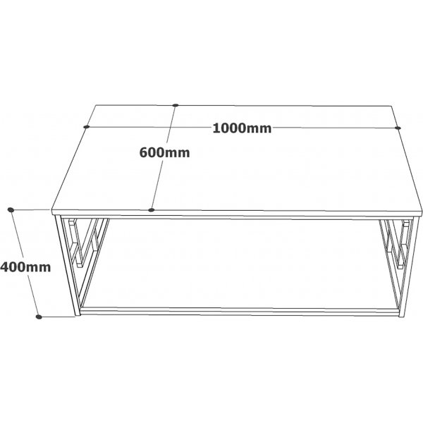 Voyage soffbord 12, 100 x 60 cm - Vit marmor/guld Voyage soffbord 12, 100 x 60 cm - Vit marmor/guld