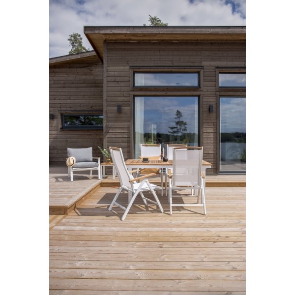 Fauteuil de position Panama - Blanc/teck