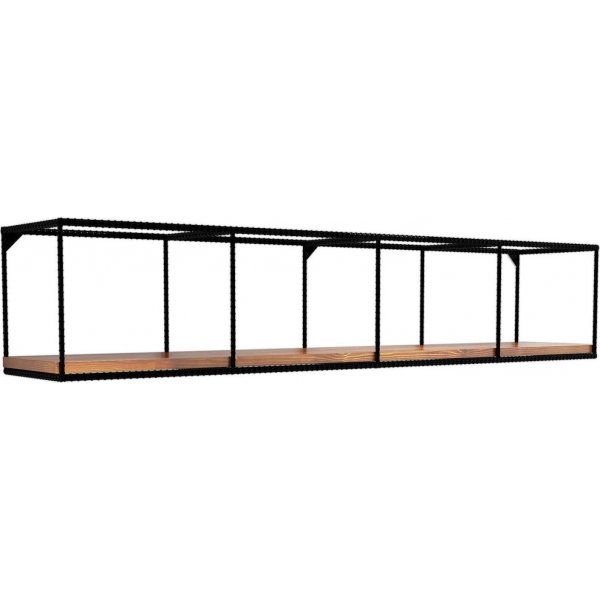 Miray wandplank - Walnoot/zwart