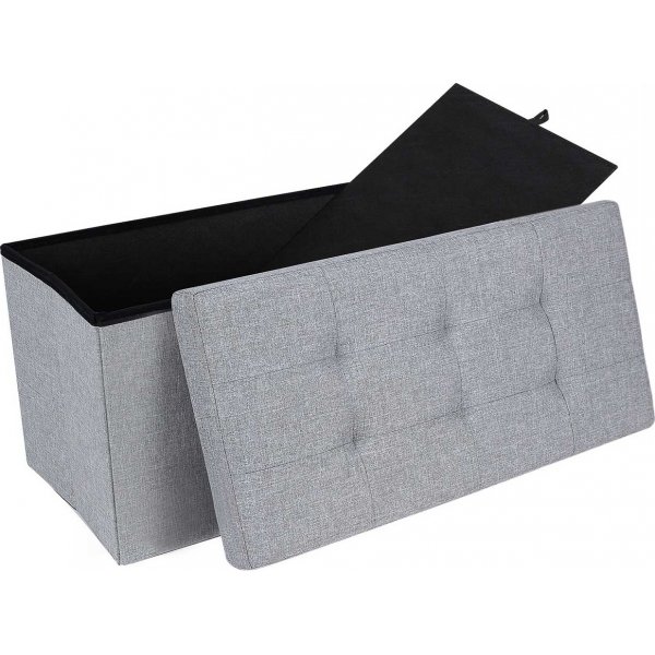 Banc Joar avec rangement 76 cm - Gris clair Banc Joar avec rangement 76 cm - Gris clair