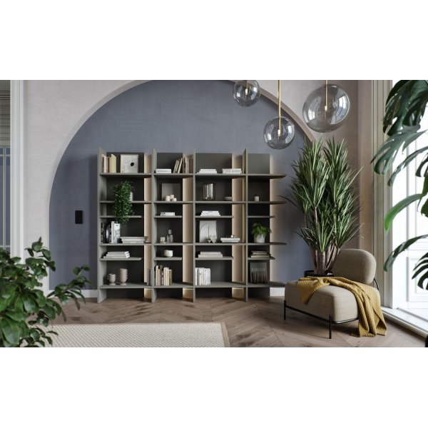 Etagre profonde avec clairage LED gauche - Gris