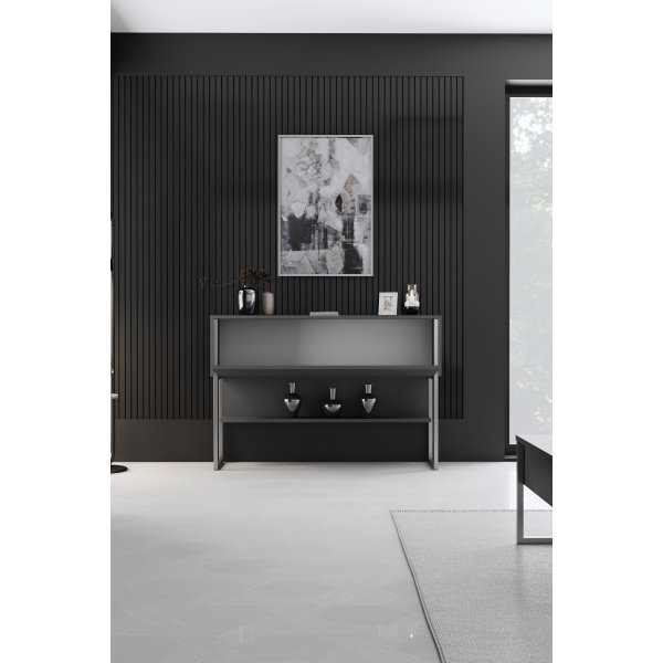 Lux avlastningsbord 120 x 30 cm - Antracit/silver Lux avlastningsbord 120 x 30 cm - Antracit/silver